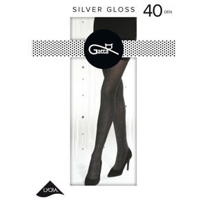Dámské punčochové kalhoty Gatta Silver Gloss nr 01 40 den nero-stříbrná 2-S