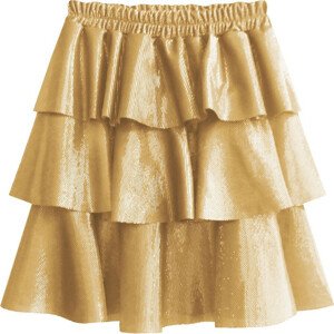 Zlatá lesklá mini sukně (508ART) zlatá ONE SIZE