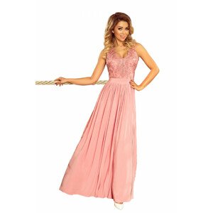Dámské šaty  215-3 pudrově růžová XL