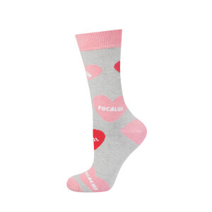 Dámské valentýnské ponožky Soxo 3139 šedá 35-40