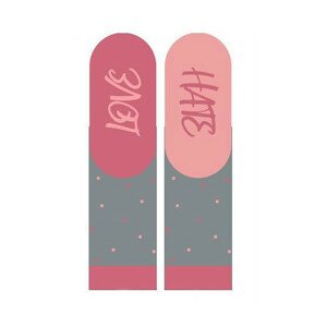 Dámské valentýnské ponožky s instrukcemi Soxo 3139 růžová 35-40