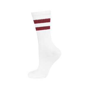 Pánské ponožky s proužky 469 - SOXO bílá/červená 40-45