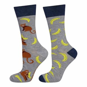Nepárové ponožky SOXO GOOD STUFF - Banán šedá 40-45