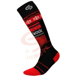 Ponožky SKI SILVER černo-červená 35-37