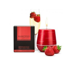 Afrodiziakální vonná svíčka Magnetifico Aphrodisiac Candle Sweet Strawberries - Valavani UNI červená
