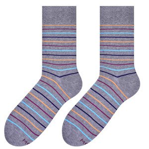 Pánské ponožky MORE 051 šedá/linky 43/46