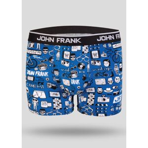 Pánské boxerky John Frank JFBD216 L Modrá