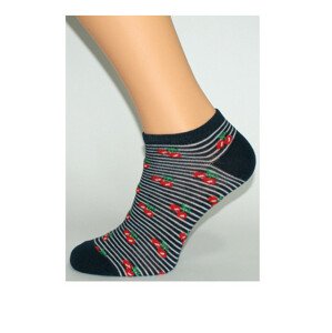 Dámské vzorované ponožky Bratex 0242 sv.šedá žíhaná 36-38