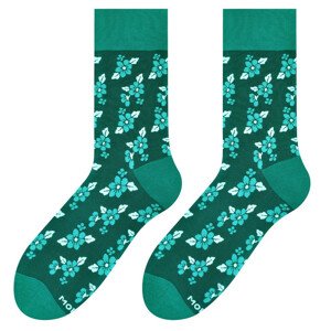 Pánské ponožky MORE 051 zelená/květiny 39/42