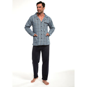 Pánské rozepínané pyžamo Cornette 114/16 dł/r M-2XL jeans M