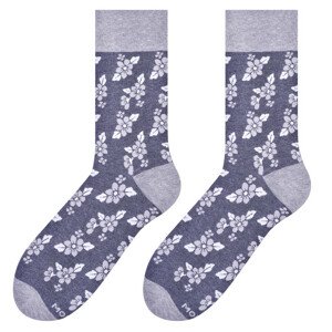 Pánské ponožky MORE 051 šedá/květiny 39/42
