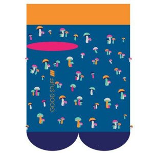 Ponožky SOXO GOOD STUFF - Hřiby Modrá 35-40