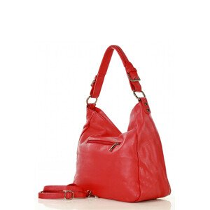 Dámská přírodní kožená taška model 140754 - Mazzini červená uni