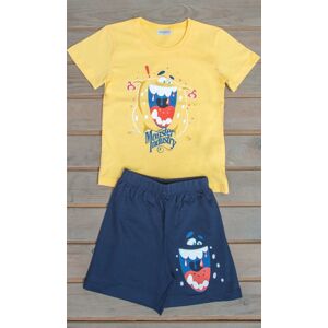 Dětské pyžamo šortky Monster žlutá 7 - 8