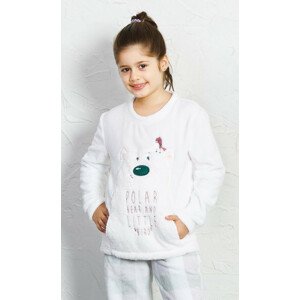Dětské pyžamo dlouhé Polar bear bílá 7 - 8