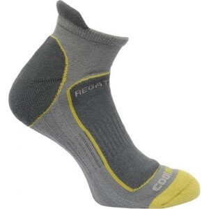 Pánské funkční ponožky Regatta RMH030 TRAIL RUNNER Granite/Oasis Green 9-12 let
