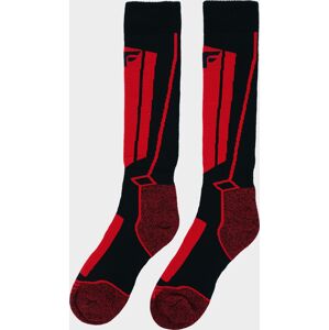Chlapecké lyžařské ponožky JSOMN400 Červené/černé 33-35