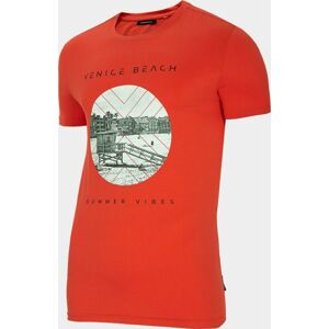 Pánské tričko Outhorn  TSM617 Červené Koral S