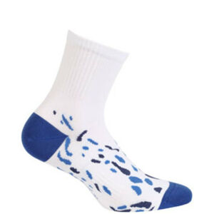 Krátké pánské/chlapecké vzorované ponožky AG+ bílá 42/44