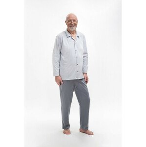 Rozepínané pánské pyžamo Martel Antoni 403 dł/r M-2XL šedá M