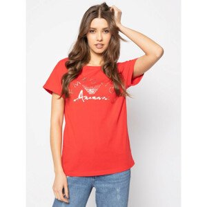 Dámské tričko 164340 0P291 00074 červená - Emporio Armani červená XS