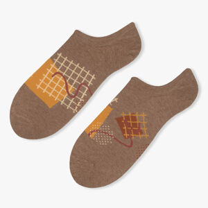 Pánské nízké ponožky 021 béžová-žíhaná 44-46