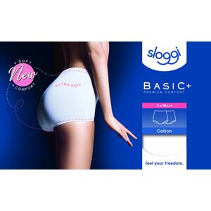 Dámské kalhotky Basic+ Maxi 2P bílé - Sloggi WHITE 46