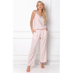 Dámské pyžamo Aruelle Danny Long pudrově růžová XL