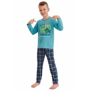 Klučičí pyžamo Leo cross power modré  110