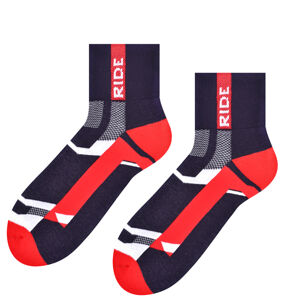 Ponožky na kolo 040 černá/červená 38-40