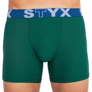 Pánské boxerky Styx long sportovní guma tmavě zelené (U1066) XL