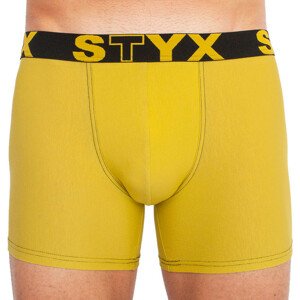 Pánské boxerky Styx long sportovní guma zelenožluté (U1065) S