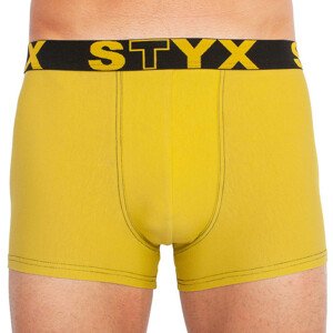 Pánské boxerky Styx sportovní guma zelenožluté (G1065) XL