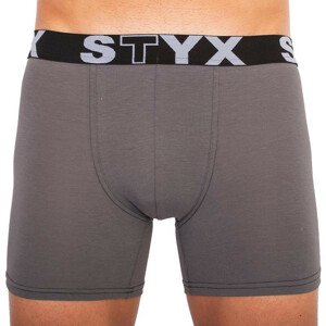 Pánské boxerky Styx long sportovní guma tmavě šedé (U1063) XL