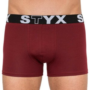 Pánské boxerky Styx long sportovní guma vínové (U1060) XXL