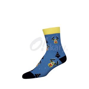 Dámské ponožky JJW O!skary Sváteční, vánoční, protizápachové modrá 36-38