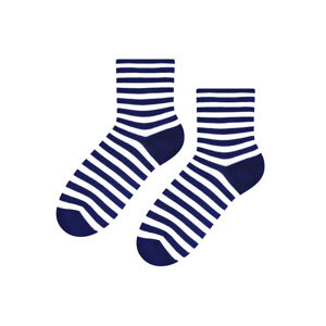 Dámské ponožky Steven 037 tm.modrá-bílá 35-37