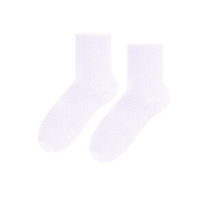 Ponožky Steven 125-008 bílá/kosočtverce 38-40