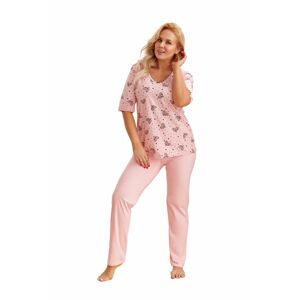 Dámské pyžamo  2465 Lidia pink růžová 3XL