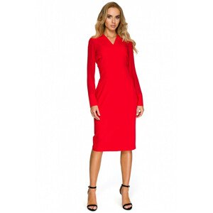 Dámské šaty S136 - Stylove červená L