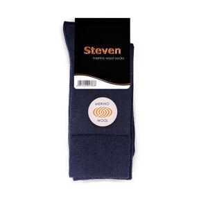 Ponožky z merino vlny Steven 130 tmavomodrá 41-43