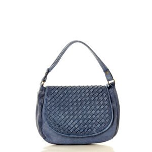 Dámská přírodní kožená taška model 133014 - Mazzini tmavě modrá uni