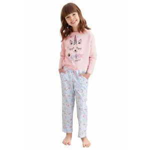 Dívčí pyžamo Nadia růžové jednorožec  92