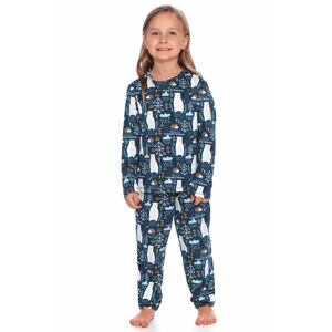 Dětské pyžamo Les tmavě modré s medvědy  122