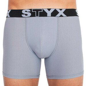 Pánské boxerky Styx long sportovní guma světle šedé (U1067) S