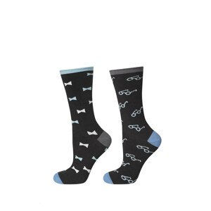 Pánské ponožky Soxo Good Stuff 3140 Nepárové, netlačící tmavě šedá 40-45