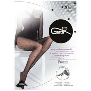 FUNNY - 05  Dámské punčochové kalhoty LYCRA - GATTA černá 4-L