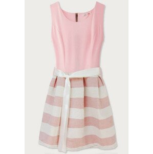 Růžové rozšířené šaty (3054/3) růžová XL (42)