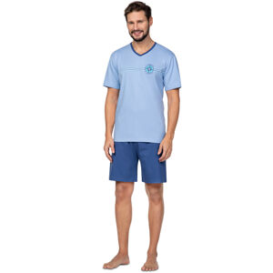 Pánské pyžamo Regina 582 kr/r M-XL sv.modrá XL