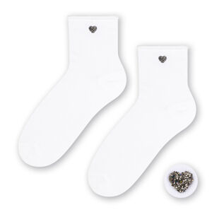 Dámské ponožky COMET Aplikace 066 bílá 38-40